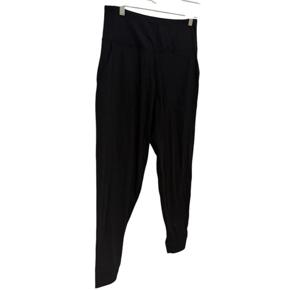 Black High-Waisted Jogger Style Leggings - Picture 2 of 5